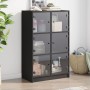 Tall sideboard with black engineered wood doors 68x37x109 cm by vidaXL, Sideboards - Ref: Foro24-3295851, Price: 116,10 €, Di...