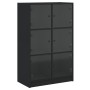 Tall sideboard with black engineered wood doors 68x37x109 cm by vidaXL, Sideboards - Ref: Foro24-3295851, Price: 116,10 €, Di...