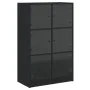 Tall sideboard with black engineered wood doors 68x37x109 cm by vidaXL, Sideboards - Ref: Foro24-3295851, Price: 114,78 €, Di...