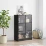 Tall sideboard with black engineered wood doors 68x37x109 cm by vidaXL, Sideboards - Ref: Foro24-3295851, Price: 114,78 €, Di...