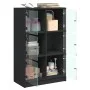 Tall sideboard with black engineered wood doors 68x37x109 cm by vidaXL, Sideboards - Ref: Foro24-3295851, Price: 114,78 €, Di...