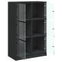 Aparador alto con puertas madera ingeniería negro 68x37x109 cm de vidaXL, Aparadores - Ref: Foro24-3295851, Precio: 116,10 €