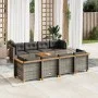 9-teiliges Gartenmöbel-Set und graue synthetische Rattankissen von vidaXL, Gartensets - Ref: Foro24-3261768, Preis: 623,09 €,...