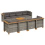 9-teiliges Gartenmöbel-Set und graue synthetische Rattankissen von vidaXL, Gartensets - Ref: Foro24-3261768, Preis: 593,23 €,...