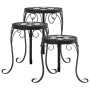 Plant supports 3 pcs ceramic black and white by vidaXL, Pot stands - Ref: Foro24-4003395, Price: 83,33 €, Discount: %
