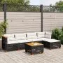 Set de sofás de jardín 6 piezas y cojines ratán sintético negro de vidaXL, Conjuntos de jardín - Ref: Foro24-3261794, Precio:...