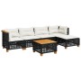 6-piece garden sofa set and black synthetic rattan cushions by vidaXL, Garden sets - Ref: Foro24-3261794, Price: 450,68 €, Di...