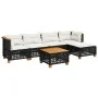 6-piece garden sofa set and black synthetic rattan cushions by vidaXL, Garden sets - Ref: Foro24-3261794, Price: 452,61 €, Di...