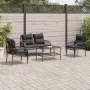 4-piece garden sofa set with black synthetic rattan cushions by vidaXL, Garden sets - Ref: Foro24-368727, Price: 350,96 €, Di...