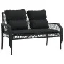 4-teilige Gartensofagarnitur mit schwarzen synthetischen Rattankissen von vidaXL, Gartensets - Ref: Foro24-368727, Preis: 350...