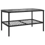 4-teilige Gartensofagarnitur mit schwarzen synthetischen Rattankissen von vidaXL, Gartensets - Ref: Foro24-368727, Preis: 350...