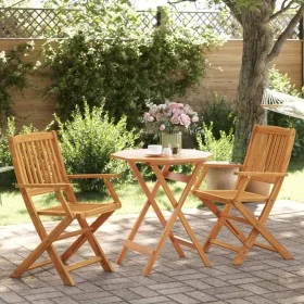 Folding cafe furniture 3 pieces solid acacia wood by vidaXL, Garden sets - Ref: Foro24-3295252, Price: 163,10 €, Discount: %