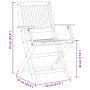 Folding cafe furniture 3 pieces solid acacia wood by vidaXL, Garden sets - Ref: Foro24-3295252, Price: 165,17 €, Discount: %