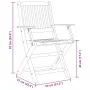 Zusammenklappbare Café-Möbel, 3-teilig, aus massivem Akazienholz von vidaXL, Gartensets - Ref: Foro24-3295252, Preis: 162,71 ...
