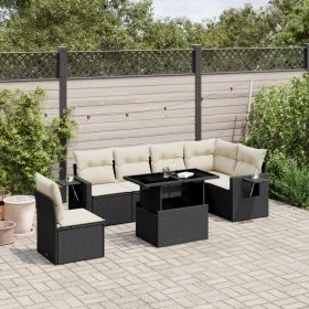 7-piece garden sofa set with black synthetic rattan cushions by vidaXL, Garden sets - Ref: Foro24-3267936, Price: 470,50 €, D...