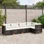 5-teiliges Gartenmöbel-Set und schwarze synthetische Rattankissen von vidaXL, Gartensets - Ref: Foro24-3261812, Preis: 414,41...