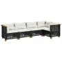 5-piece garden furniture set and black synthetic rattan cushions by vidaXL, Garden sets - Ref: Foro24-3261812, Price: 373,60 ...
