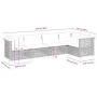 5-teiliges Gartenmöbel-Set und schwarze synthetische Rattankissen von vidaXL, Gartensets - Ref: Foro24-3261812, Preis: 414,41...