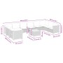 11-teiliges Gartensofa-Set und graue synthetische Rattankissen von vidaXL, Gartensets - Ref: Foro24-3262026, Preis: 776,06 €,...