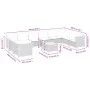 Set de sofás de jardín 11 pzas y cojines ratán sintético gris de vidaXL, Conjuntos de jardín - Ref: Foro24-3262026, Precio: 7...