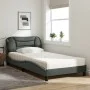 Cama con colchón tela gris oscuro 100x200 cm de vidaXL, Camas y somieres - Ref: Foro24-3208514, Precio: 291,73 €, Descuento: %