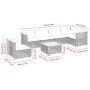 Set de sofás de jardín 7 pzas con cojines ratán sintético negro de vidaXL, Conjuntos de jardín - Ref: Foro24-3261878, Precio:...