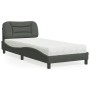Bett mit dunkelgrauer Stoffmatratze 80x200 cm von vidaXL, Betten und Lattenroste - Ref: Foro24-3208493, Preis: 278,43 €, Raba...
