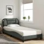 Bed with dark gray fabric mattress 80x200 cm by vidaXL, Beds and slatted bases - Ref: Foro24-3208493, Price: 273,36 €, Discou...