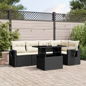 6-piece garden sofa set and black synthetic rattan cushions by vidaXL, Garden sets - Ref: Foro24-3267886, Price: 424,60 €, Di...