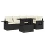 6-piece garden sofa set and black synthetic rattan cushions by vidaXL, Garden sets - Ref: Foro24-3267886, Price: 424,60 €, Di...