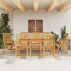 Garden dining set 9 pieces solid acacia wood by vidaXL, Garden sets - Ref: Foro24-3295259, Price: 710,77 €, Discount: %