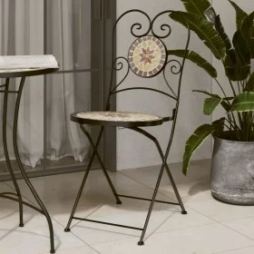 Klappbare Bistrostühle, 2 Stück, Terrakotta und weiße Keramik von vidaXL, Gartenstühle - Ref: Foro24-4003407, Preis: 165,48 €...