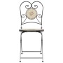 Klappbare Bistrostühle, 2 Stück, Terrakotta und weiße Keramik von vidaXL, Gartenstühle - Ref: Foro24-4003407, Preis: 169,10 €...