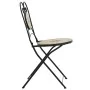 Klappbare Bistrostühle, 2 Stück, Terrakotta und weiße Keramik von vidaXL, Gartenstühle - Ref: Foro24-4003407, Preis: 165,48 €...