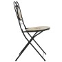 Klappbare Bistrostühle, 2 Stück, Terrakotta und weiße Keramik von vidaXL, Gartenstühle - Ref: Foro24-4003407, Preis: 169,10 €...