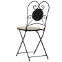 Klappbare Bistrostühle, 2 Stück, Terrakotta und weiße Keramik von vidaXL, Gartenstühle - Ref: Foro24-4003407, Preis: 165,48 €...