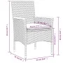 Garden dining set 9 pieces with black glass synthetic rattan cushions by vidaXL, Garden sets - Ref: Foro24-3278650, Price: 71...