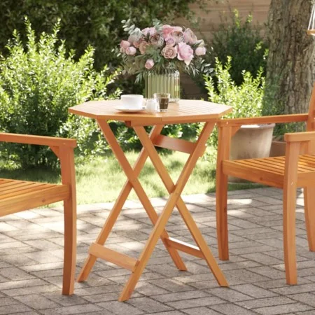 Folding garden table solid acacia wood Ø70x75 cm by vidaXL, Garden tables - Ref: Foro24-4004910, Price: 64,20 €, Discount: %