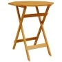 Folding garden table solid acacia wood Ø70x75 cm by vidaXL, Garden tables - Ref: Foro24-4004910, Price: 64,20 €, Discount: %