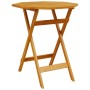 Folding garden table solid acacia wood Ø70x75 cm by vidaXL, Garden tables - Ref: Foro24-4004910, Price: 65,19 €, Discount: %