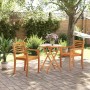 Folding garden table solid acacia wood Ø70x75 cm by vidaXL, Garden tables - Ref: Foro24-4004910, Price: 65,19 €, Discount: %