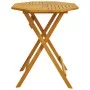 Folding garden table solid acacia wood Ø70x75 cm by vidaXL, Garden tables - Ref: Foro24-4004910, Price: 64,20 €, Discount: %