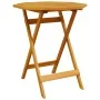 Folding garden table solid acacia wood Ø70x75 cm by vidaXL, Garden tables - Ref: Foro24-4004910, Price: 64,20 €, Discount: %