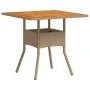 Set de comedor jardín 3 pzas con cojines ratán PE acacia beige de vidaXL, Conjuntos de jardín - Ref: Foro24-3278715, Precio: ...