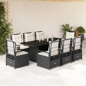 9-piece garden dining set and black synthetic rattan cushions by vidaXL, Garden sets - Ref: Foro24-3262923, Price: 948,48 €, ...
