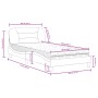 Cama con colchón tela marrón oscuro 100x200 cm de vidaXL, Camas y somieres - Ref: Foro24-3208516, Precio: 285,46 €, Descuento: %