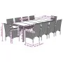 Garden dining set 11 pieces with synthetic rattan cushions and gray glass by vidaXL, Garden sets - Ref: Foro24-3278736, Price...