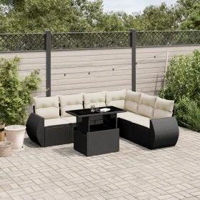 7-piece garden sofa set with black synthetic rattan cushions by vidaXL, Garden sets - Ref: Foro24-3268556, Price: 497,98 €, D...