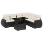 7-piece garden sofa set with black synthetic rattan cushions by vidaXL, Garden sets - Ref: Foro24-3268556, Price: 497,98 €, D...