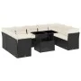 Garden sofa set 10 pieces with black synthetic rattan cushions by vidaXL, Garden sets - Ref: Foro24-3266816, Price: 632,12 €,...